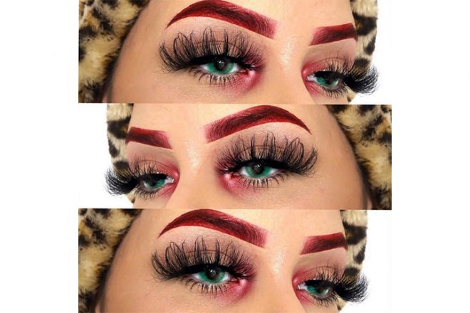 Veleasha High Volume Mink Lashes Cruelty-free 25mm Long 3D Eyelashes Dramatic Look for Makeup (48C)/False Eyelashes