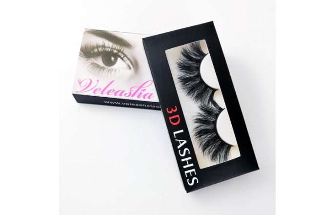 Veleasha 25mm Lashes Strip 3D Mink Hair High Volume Thick Dramatic Style Long Length Cruelty-free and Reusable (71A) /False Eyelashes
