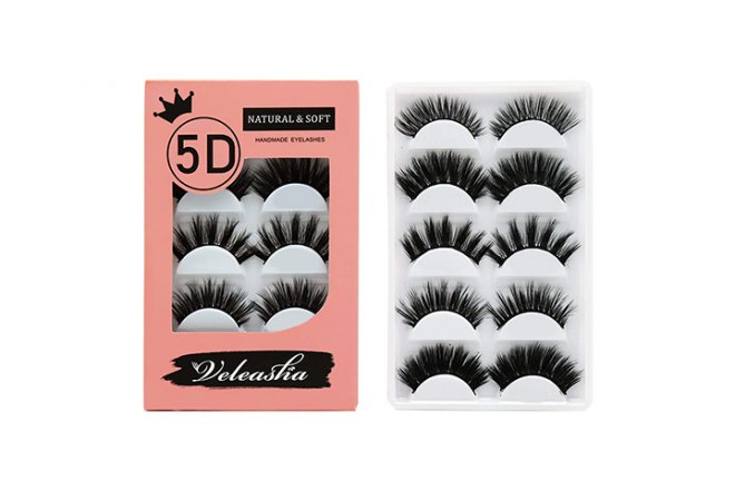 Veleasha Eyelashes 5 Styles Faux Mink Lashes Luxurious Volume Fluffy Natural Soft Thick Falses Eyelashes 5 Pairs | Mixed