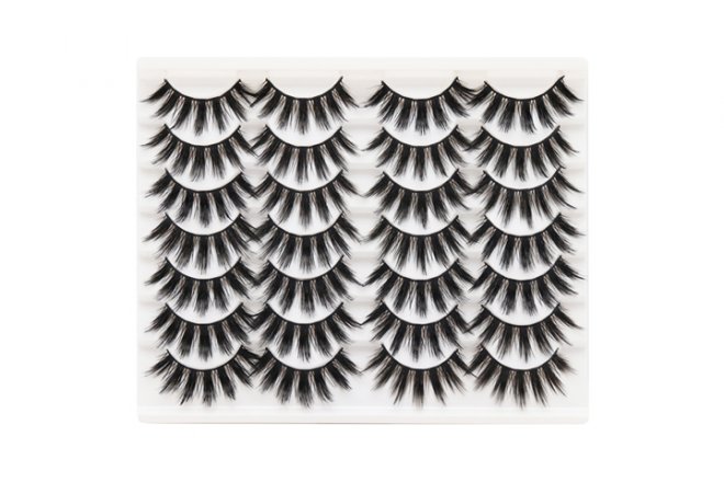 Veleasha 14 Pairs Faux  Mink Lashes 3D Fake Eyelashes Reusable Soft and Fluffy Lashes Pack-F69