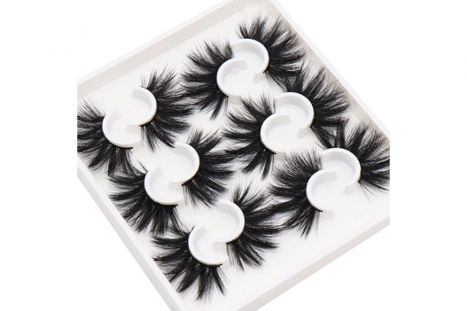 Veleasha 25mm Fluffy 6 Pairs Pack Handmade Faux Mink Lashes | Long Lush Style