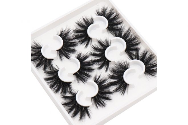 Veleasha 25mm Fluffy 6 Pairs Pack Handmade Faux Mink Lashes | Long Lush Style