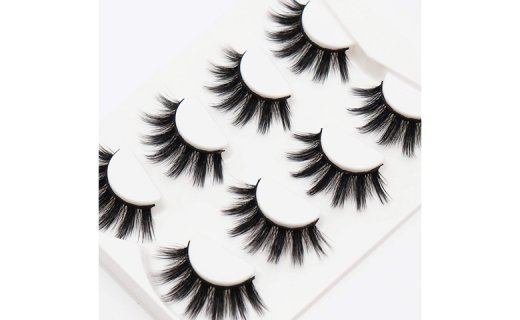 Veleasha False Eyelashes 20mm 4 Pairs Lashes Pack Wispy Natural Long Faux Mink Strip 3D Lashes for Make Up | L07