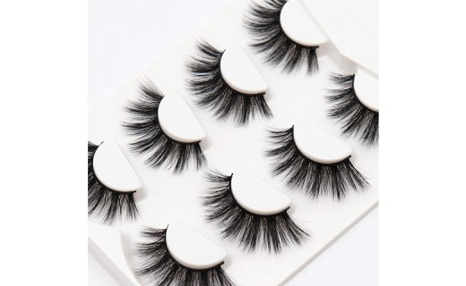 Veleasha False Eyelashes Cat Eye Faux Mink Lashes Wispy Cross Natural length Eyelashes 4 Pairs Pack Fluffy Volume Handmade Eye Makeup Tools 