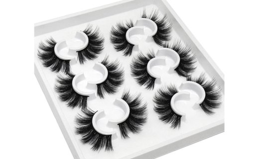 Veleasha Lashes 6 Pairs Fluffy False Eyelashes for Women 20mm Long Dramatic Faux Mink Strip 5D Lashes Pack for Gorgeous Makeup