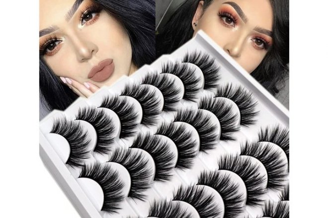  Home Products Silk Lashes Faux Mink Eyelashes 14 Pairs Pack  Veleasha Lashes Multi-layered 3D False Eyelashes Natural Look Faux Mink Lashes Pack 14 Pairs Wispy Fluffy Volume Full Strip Eye Lashes Products Mink Lashes Silk Lashes Faux Mink Eyelashes 3 Pai