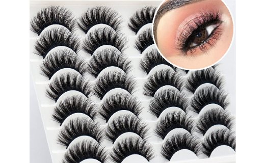 Veleasha False Eyelashes Full and Lightweight Faux Mink Lashes 14 Pairs Pack Thick Dramatic Volume Reusable Eyelash Extensions for Everyday Looks