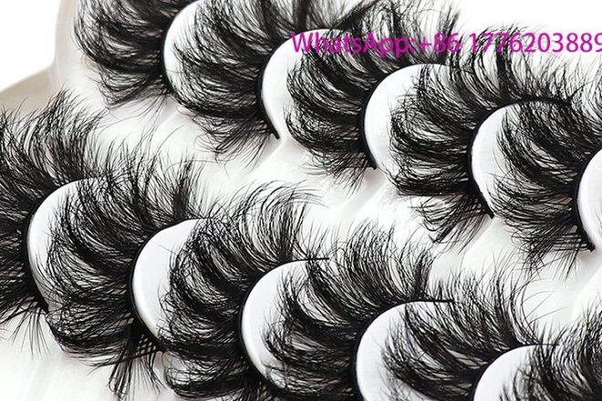 Veleasha Lashes Super Fluffy Faux Mink Eyelashes Vegan Lashes 20MM Long Dramatic Criss-Cross Fake Eyelashes 7 Pairs Pack (8D02)