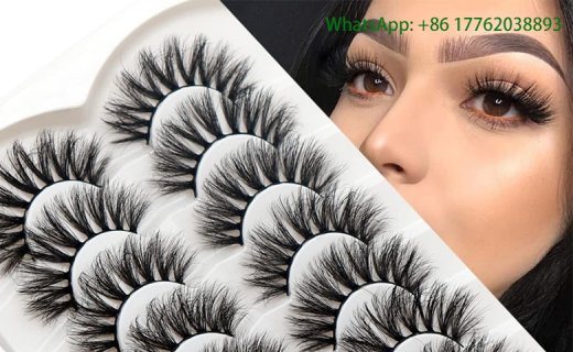 Veleasha Lashes Fluffy Faux Mink Eyelashes Handmade Wispy Fake Eyelashes 19mm Long False Lashes 7 Pairs Pack (F04)