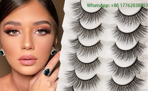 Veleasha Lashes Natural Look Faux Mink Eyelashes Fluffy Wispy Fake Eyelashes Handmade Resuable Eye Lashes 7 Pairs Pack (F05)