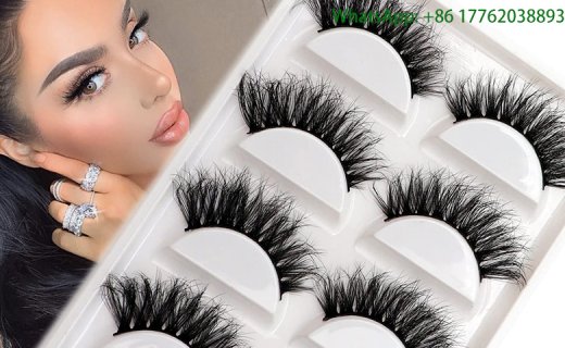 Veleasha Eyelashes 8D Fluffy Style Natural Look Faux Mink Lashes Handmade Wispy False Lashes 20mm 5 Pairs Pack | Cat Eye