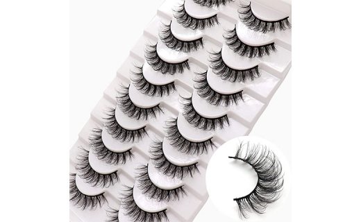 Veleasha Russian Strip Lashes D Fluffy And Wispy Faux Mink Lashes