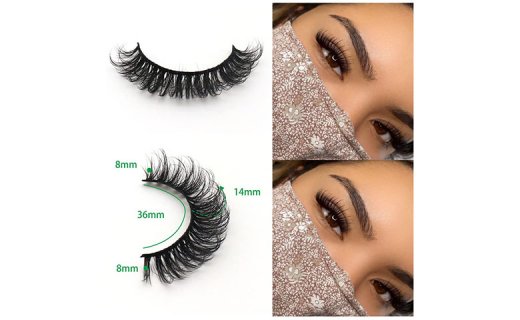 Veleasha Russian Strip Lashes DD Curl False Eyelashes Fluffy Wispy Faux Mink Lashes 10 Pairs Pack (D03) 