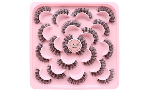 Veleasha Eyelashes Natural Look Faux Mink Lashes Look Like lash Extension Cat Eye Lashes Wispy Lashes 10 Pairs Pack Eye Lashes | A03