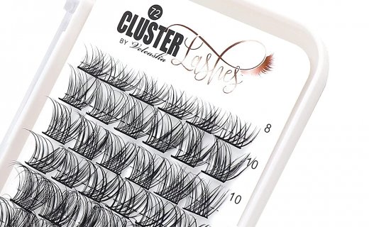 Veleasha Lash Clusters 72pcs DIY Lash Extension at Home D Curl Individual Lashes Volume Lash Extensions False Eyelashes Mix Length 8/10/12/14/16mm Soft Cotton Band Lashes Natural Look (B10-D,8-16MM)