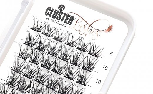 Veleasha Individual Lashes 72pcs Lashes Cluster DIY Lash Extension at Home D Curl Volume Fake Lashes Mix Length 8/10/12/14/16mm Soft Cotton Band Lashes Natural Look (B09-D,8-16MM)