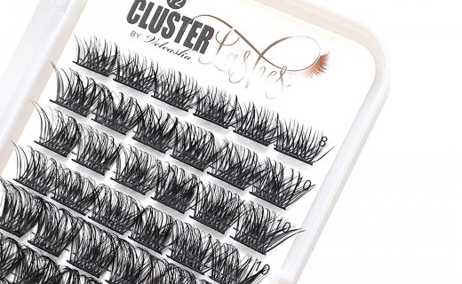 Veleasha Individual Lashes 72pcs Lashes Cluster DIY Lash Extension at Home D Curl Fluffy Volume Fake Lashes Mix Length 8/10/12/14/16mm Soft Cotton Band Lashes Natural Look (B15-D,8-16MM)
