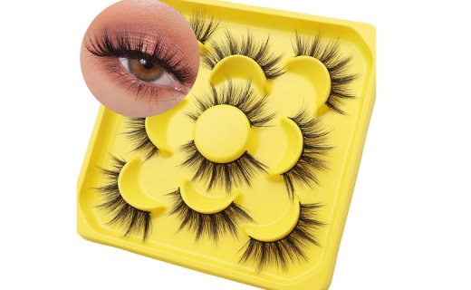 Veleasha Eyelashes Cat Eye Lashes Soft False Eyelashes Lightweight Wispy Lashes Natural Look Fluffy Fake Eyelashes Handmade False Lashes 5 Pairs Eye Lashes Pack | 54