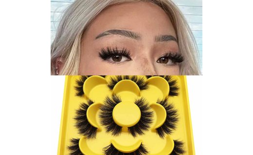 Veleasha False Eyelashes 6D Full&Fluffy Lashes 100% Handmade Fake Eyelashes 5 Pairs Faux Mink Lashes for Gorgeous Eye Makeup | 801