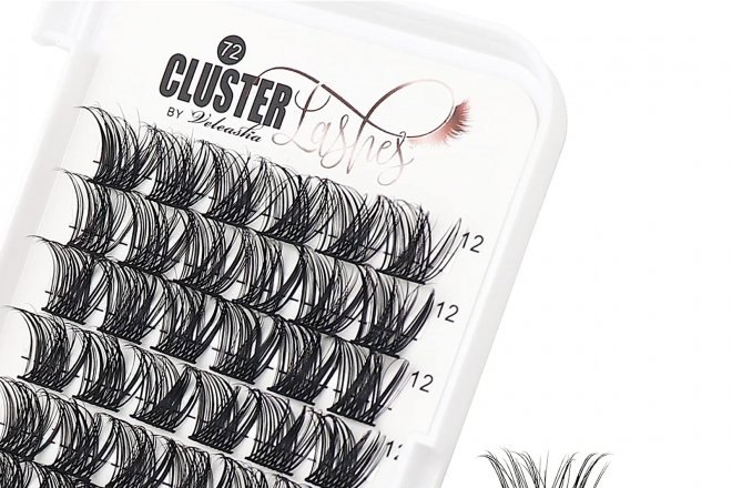 Veleasha Individual Lashes 12MM Lash Clusters D Curl Lash Extension 72 Clusters Lashes Fluffy Lashes DIY Eyelash Extension at Home Eyelash Clustes Lashes Extension (B10-D,12MM)