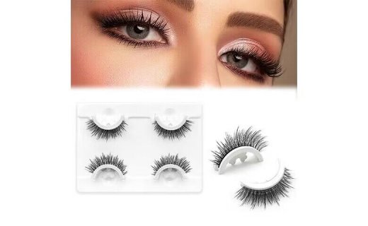 Veleasha Self Adhesive Eyelashes Fake Eyelashes Reusable Self Adhesive Eyelashes Wispy Lashes Natural Look False Lashes without Glue 2 Pairs Pack (8D26)
