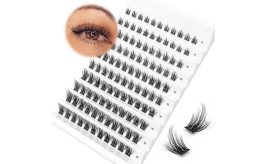 Veleasha Lash Extension 110PCS DIY Lash Clusters Manga Individual Lashes D Curl Eyelash Clusters