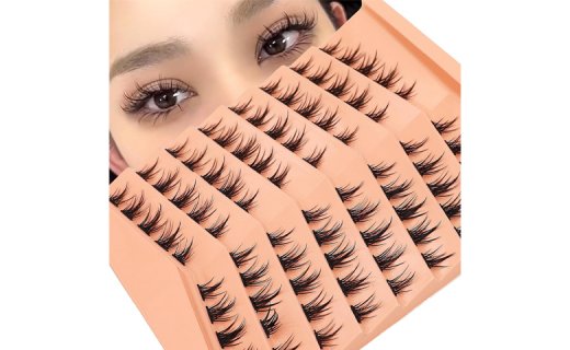 Veleasha Lash Extension 80PCS DIY Manga Individual Lashes Wispy Eyelash Extensions Full Eyelash Clusters Soft False Eyelashes Natural Look at Home (First Love)