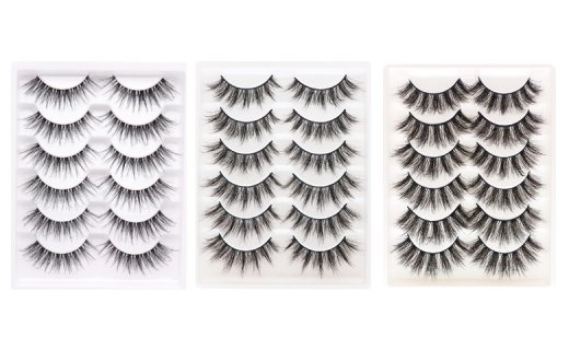 Veleasha Lashes with Clear Band Fluffy Lashes that Look Like Extensions 6 Pairs Pack Invisible False Eyelashes (12-18mm)