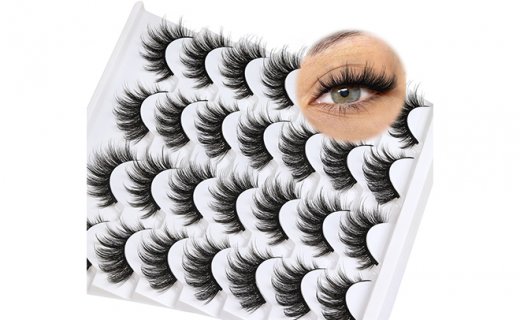 Veleasha Natural Lashes Cat Eye Lash Eyelashes Natural Look Soft Strip Lashes Faux Mink Eyelashes Look Like Lash Extensions Effect C Curl Manga Eyelash Fluffy Short Eye 14 Pairs Pack