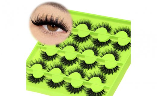 Veleasha Lashes Cat Eye Eyelashes 12 Pairs D Curl Fluffy False Eyelashes 5D Luxurious Volume Fake Lashes