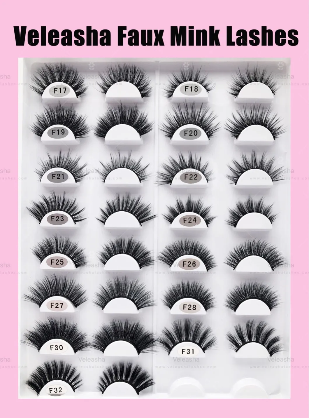 Wholesale Mink Lashes Private Label Faux Mink Eyelashes with Custom Packaging