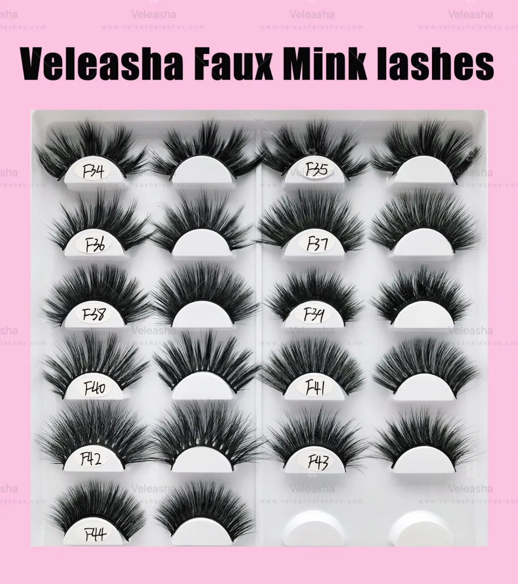 Wholesale Mink Lashes Private Label Faux Mink Eyelashes with Custom Packaging