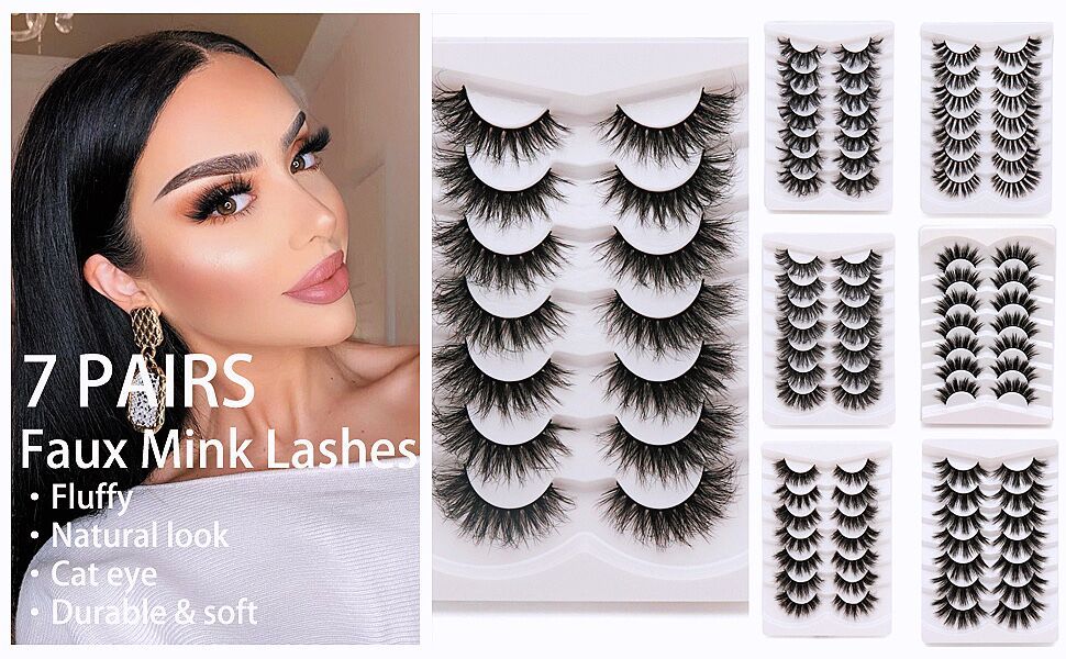 7 pairs pack lashes